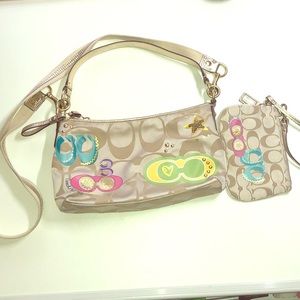 Coach Gold Poppy Purse & Matching Wallet